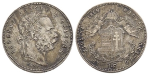 Hungary. Francis Joseph I AR Forint.