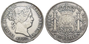 Copy of Isabella II of Spain AR 20 Reales.