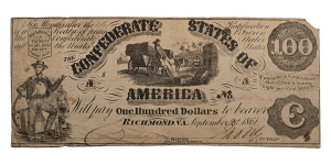 Confederate States of America, One Hundred Dollars T13.
