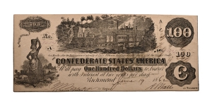 Confederate States of America, One Hundred Dollars T39.