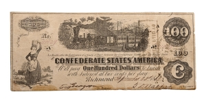 Confederate States of America, One Hundred Dollars T40.
