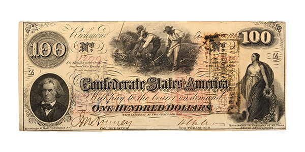 Confederate States of America, One Hundred Dollars T41.