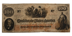 Confederate States of America, One Hundred Dollars T41.