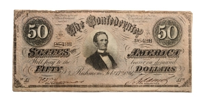 Confederate States of America, Fifty Dollars T66.
