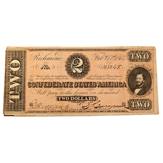 Confederate States of America, Two Dollars T70.