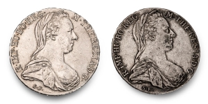 Austria. Group of Two [2] Maria Theresia AR Restrike Thalers.