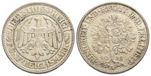 Germany. Weimar Republic AR 5 Reichsmark.
