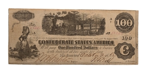 Confederate States of America, One Hundred Dollars T40.
