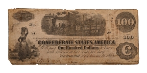 Confederate States of America, One Hundred Dollars T40.
