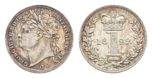 Great Britain. Hanover, George IV AR Maundy Penny.
