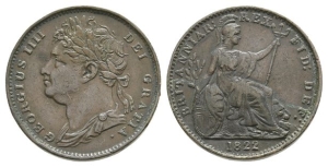 Great Britain. Hanover, George IV CU Farthing.