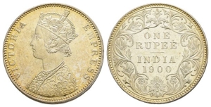 India, British Colonial, Victoria AR Rupee.