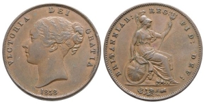 Great Britain. Hanover, Victoria CU Penny.