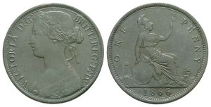 Great Britain. Hanover, Victoria CU Penny.