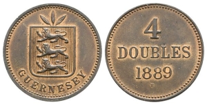 Guernsey. Victoria AE 4 Doubles.