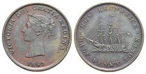 New Brunswick. Victoria CU Halfpenny Token.