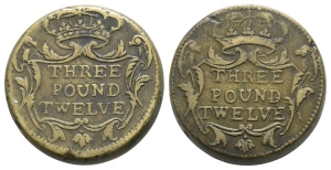 Great Britain. Monetary AE Weight for Portuguese Coins (Dobra).