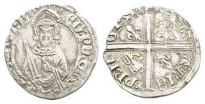 Anglo-Gallic, Edward the Black Prince, As Prince of Aquitaine AR Hardi dargent.