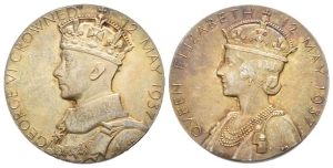 Great Britain. Windsor, George VI with Elizabeth AR Coronation Medal.