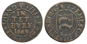 England. Arms of Tetbury AE Farthing Token.