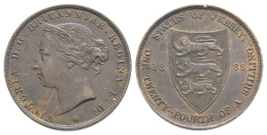 Jersey. Victoria AE 1/24 Shilling.