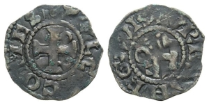 France. Counts of Anjou, Foulques IV-V BI Denier.