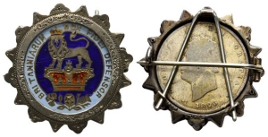 Great Britain. Hanover, George IV AR Enamelled Shilling Brooch.