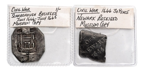 Group of Two [2] Museum Reproductions of Civil War Money.