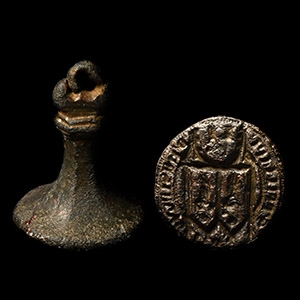 Medieval Bronze Ecclesiastical Seal Matrix for Phillip