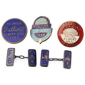 Enamelled Badge and Silver Cufflink Collection