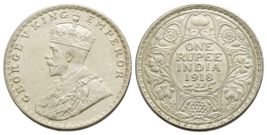 India, British Colonial. George V AR Rupee.