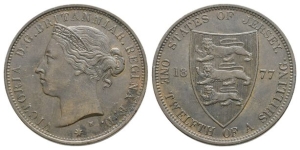 Jersey. Victoria AE 1/12th Shilling.