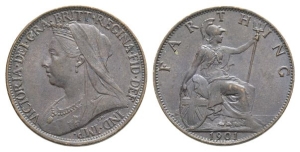 Great Britain. Hanover, Victoria AE Farthing.