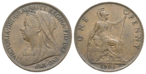Great Britain. Hanover, Victoria CU Penny.
