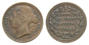 Great Britain. Hanover, Victoria AE Third Farthing.