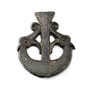Anglo-Saxon Bronze Double Beast-Headed Mount
