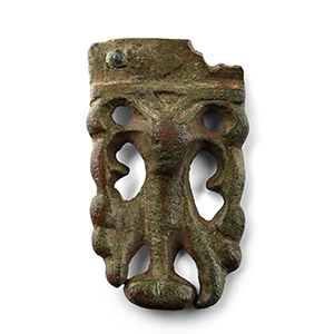 Anglo-Saxon Bronze Tongue-Shaped Strap End
