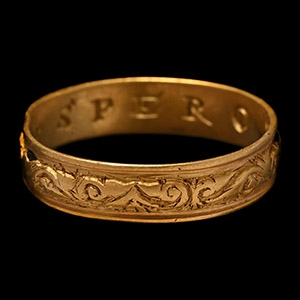 Stuart Gold I Hope for the Best Posy Ring