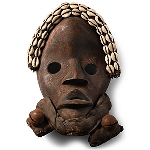 African Wooden Ceremonial Face Mask