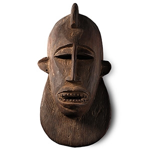 African Wooden Ceremonial Face Mask