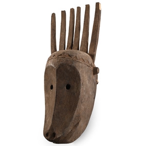 African Wooden Ceremonial Face Mask