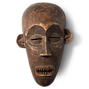 African Wooden Ceremonial Face Mask
