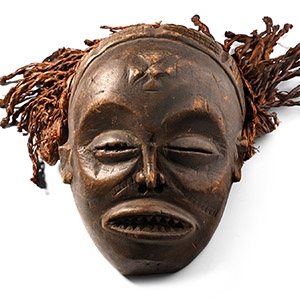 African Wooden Ceremonial Face Mask