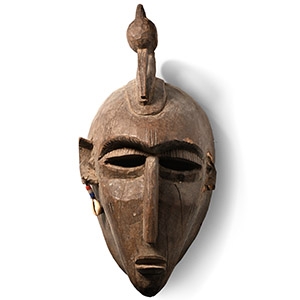 African Wooden Ceremonial Face Mask