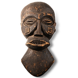 African Wooden Ceremonial Face Mask