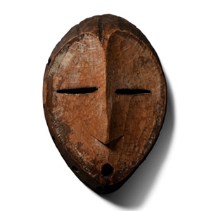 African Wooden Ceremonial Face Mask