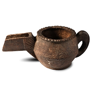 African Wooden Water Jug