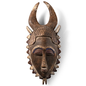 African Wooden Ceremonial Face Mask