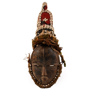 African Wooden Ceremonial Face Mask