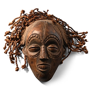 African Wooden Ceremonial Face Mask